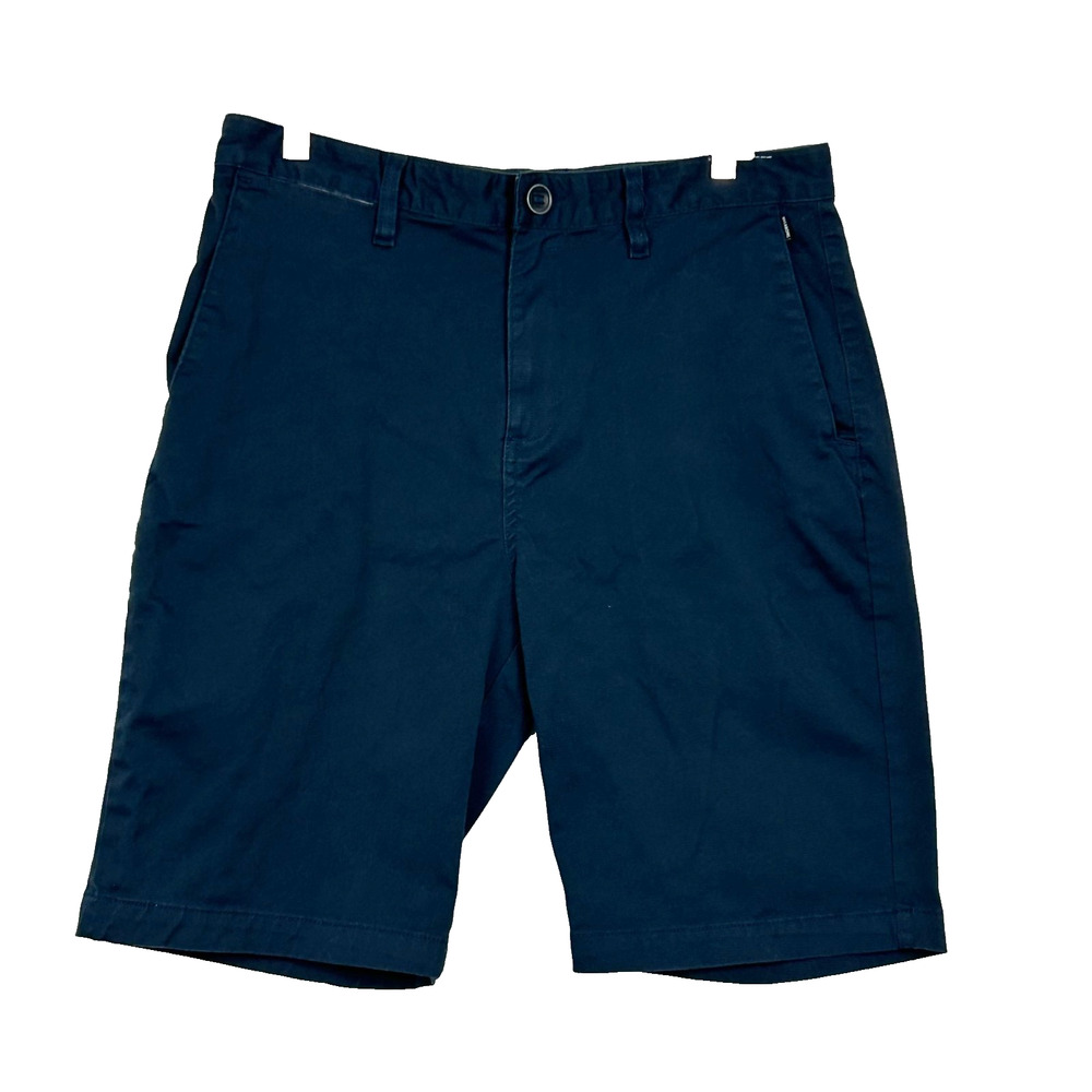 Billabong Carter Stretch Shorts Mens 32 Waist Navy Blue Black Chino‎ Casual